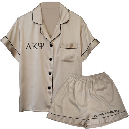 Alpha Kappa Psi Embroidered Ladies' Pajama Sets