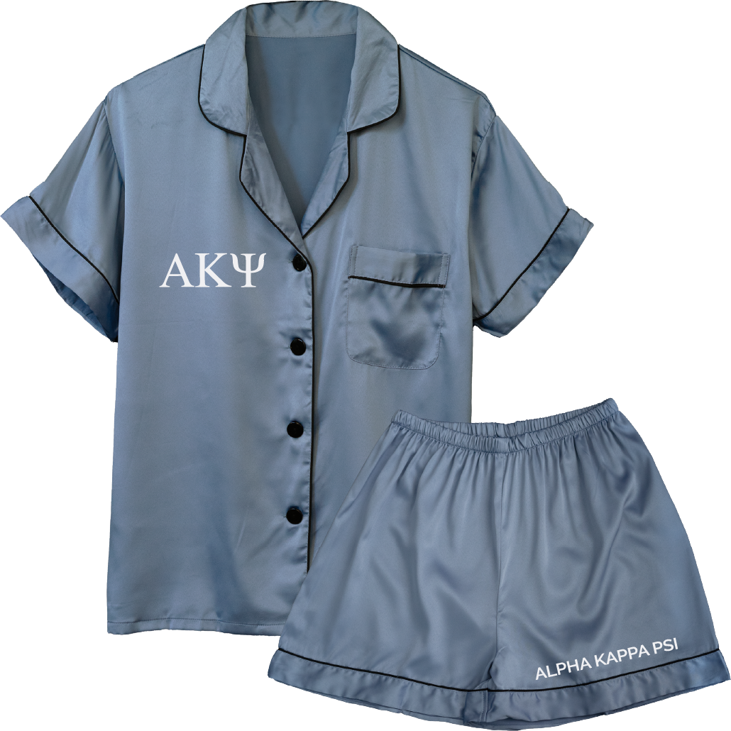 Alpha Kappa Psi Embroidered Ladies' Pajama Sets