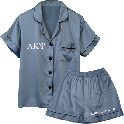 Alpha Kappa Psi Embroidered Ladies' Pajama Sets