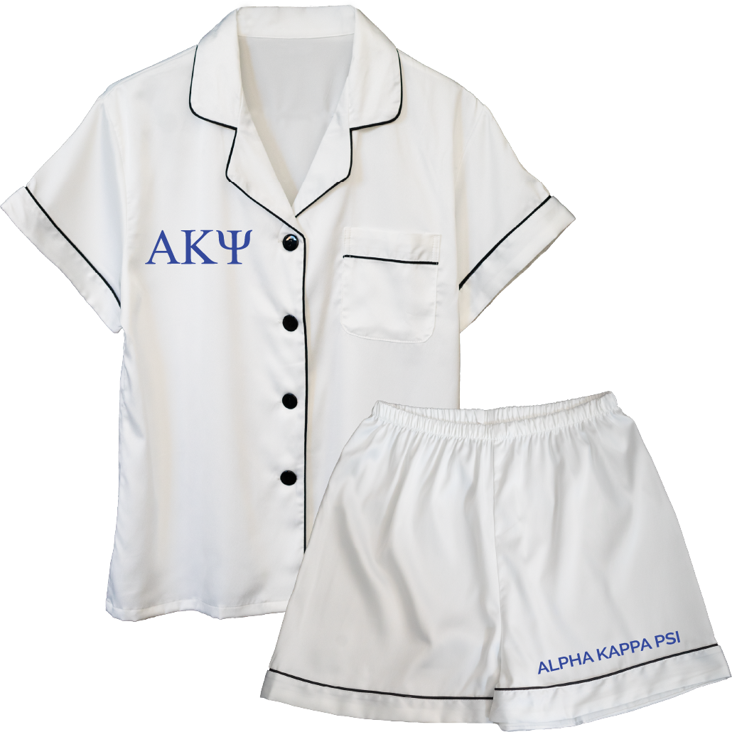 Alpha Kappa Psi Embroidered Ladies' Pajama Sets