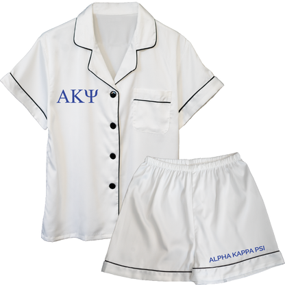 Alpha Kappa Psi Embroidered Ladies' Pajama Sets