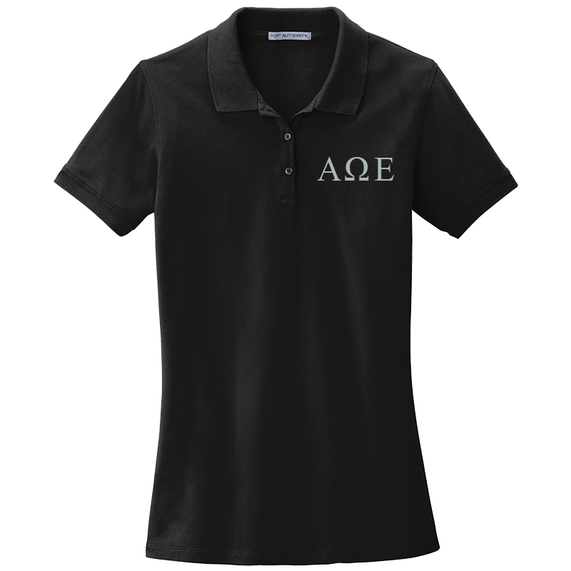 Alpha Omega Epsilon Ladies' Embroidered Polo Shirt