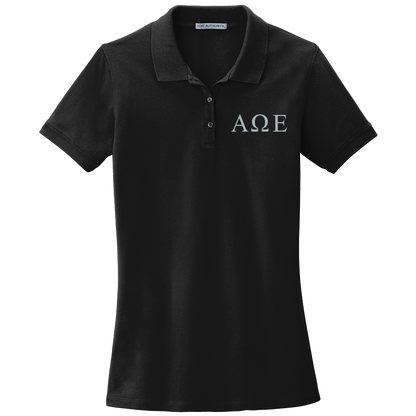 Alpha Omega Epsilon Ladies' Embroidered Polo Shirt