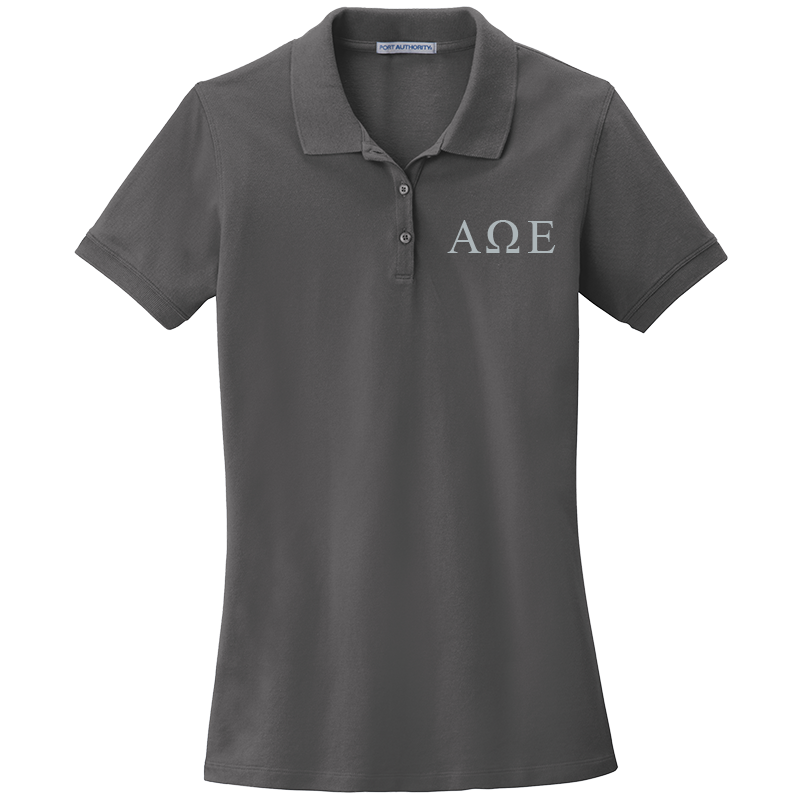 Alpha Omega Epsilon Ladies' Embroidered Polo Shirt