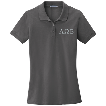 Alpha Omega Epsilon Ladies' Embroidered Polo Shirt