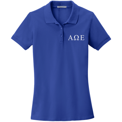 Alpha Omega Epsilon Ladies' Embroidered Polo Shirt