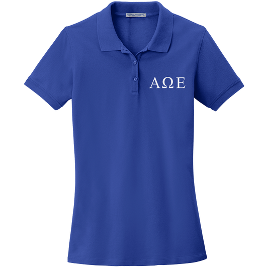 Alpha Omega Epsilon Ladies' Embroidered Polo Shirt