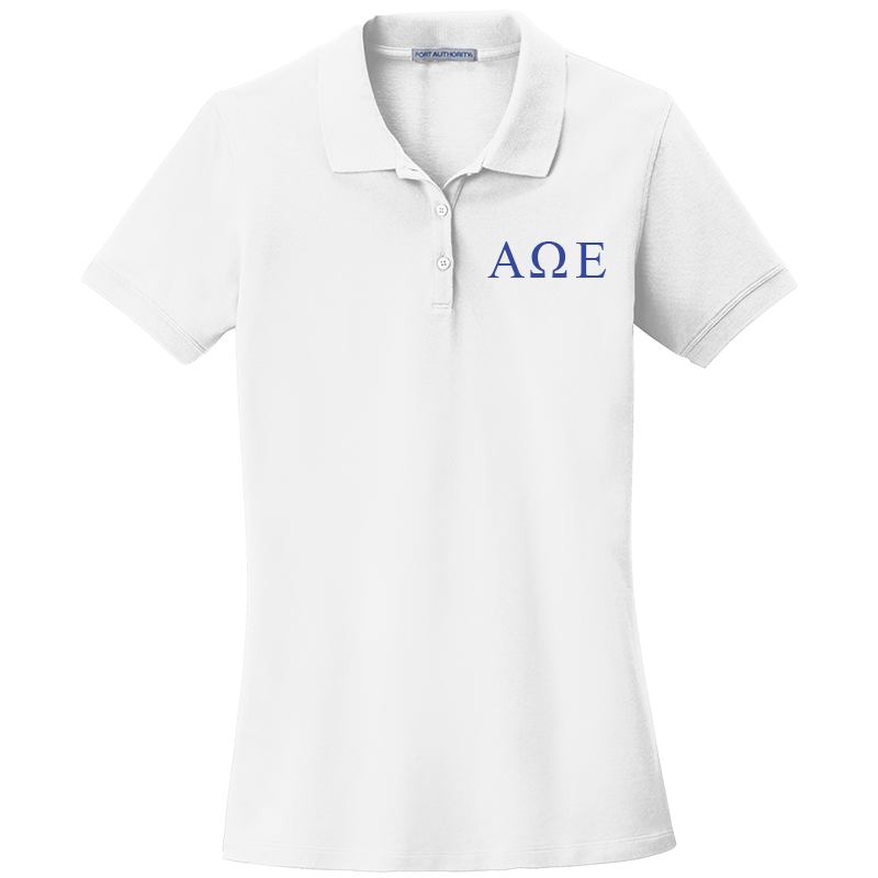 Alpha Omega Epsilon Ladies' Embroidered Polo Shirt