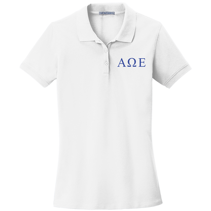 Alpha Omega Epsilon Ladies' Embroidered Polo Shirt