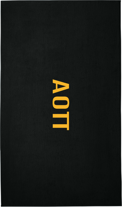 Alpha Omicron Pi Lettered Beach Towels
