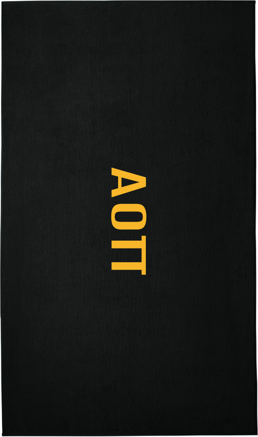Alpha Omicron Pi Lettered Beach Towels