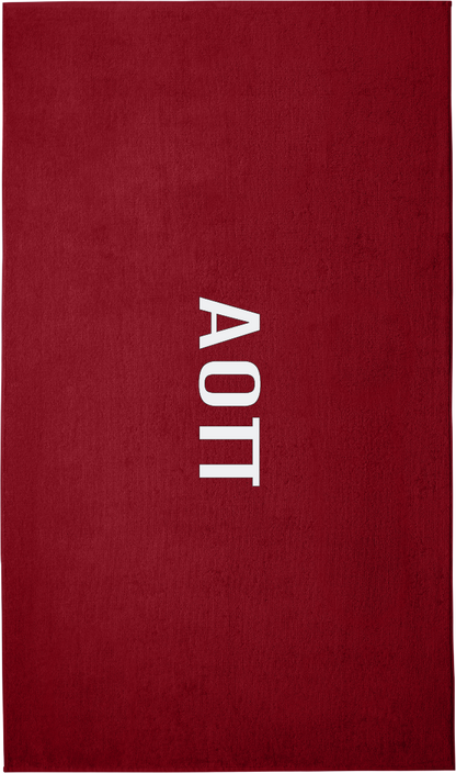 Alpha Omicron Pi Lettered Beach Towels
