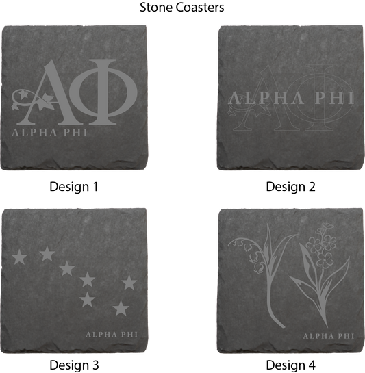 Alpha Phi Stone Coasters - 4-Pack