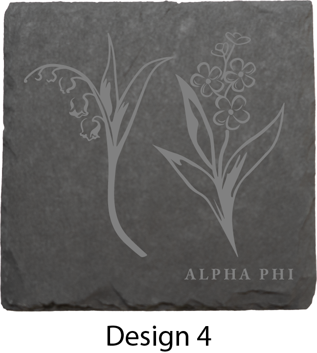 Alpha Phi Stone Coasters - 4-Pack