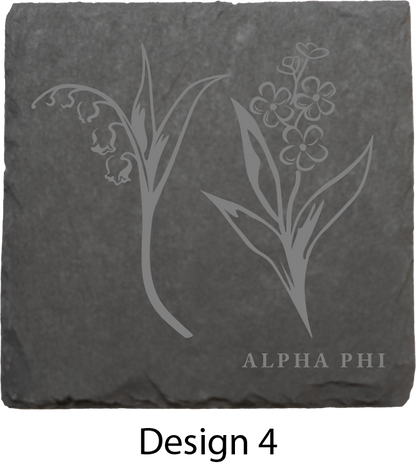 Alpha Phi Stone Coasters - 4-Pack