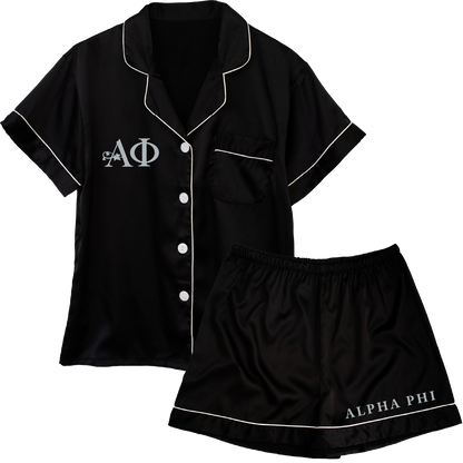 Alpha Phi Embroidered Ladies' Pajama Sets