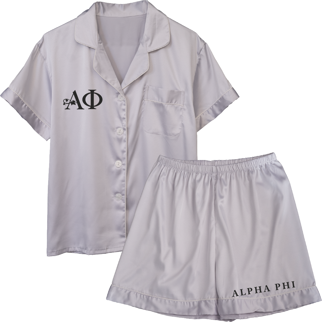 Alpha Phi Embroidered Ladies' Pajama Sets