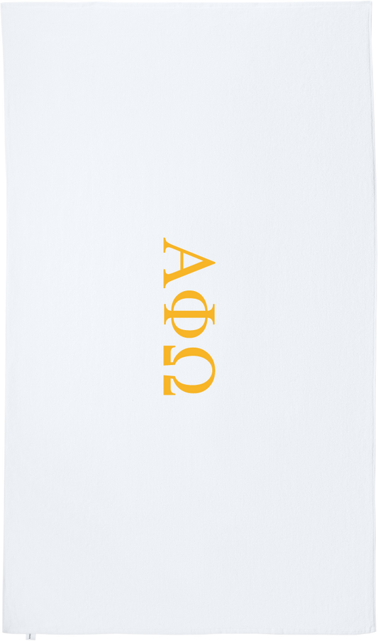 Alpha Phi Omega Lettered Beach Towels