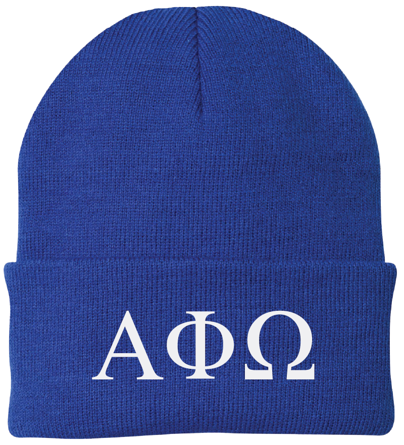 Alpha Phi Omega Lettered Beanies