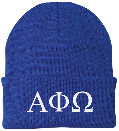 Alpha Phi Omega Lettered Beanies