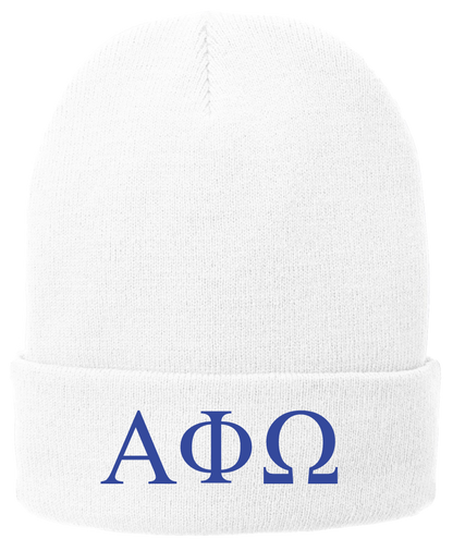 Alpha Phi Omega Lettered Beanies