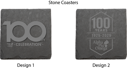 Alpha Phi Omega Centennial Celebration Stone Coasters - 4-Pack (Copy)