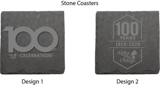 Alpha Phi Omega Centennial Celebration Stone Coasters - 4-Pack (Copy)