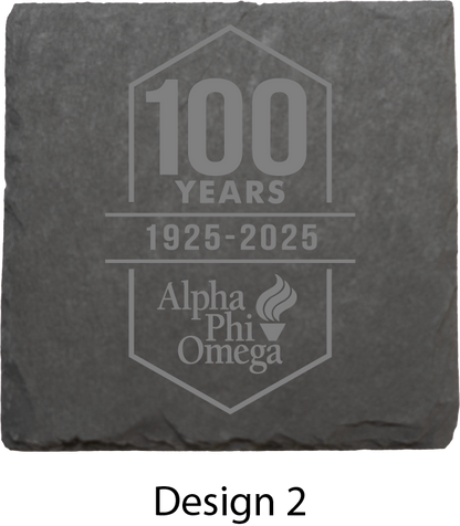 Alpha Phi Omega Centennial Celebration Stone Coasters - 4-Pack (Copy)