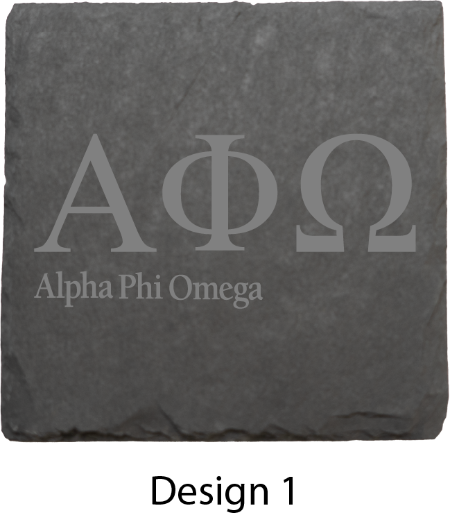 Alpha Phi Omega Stone Coasters - 4-Pack