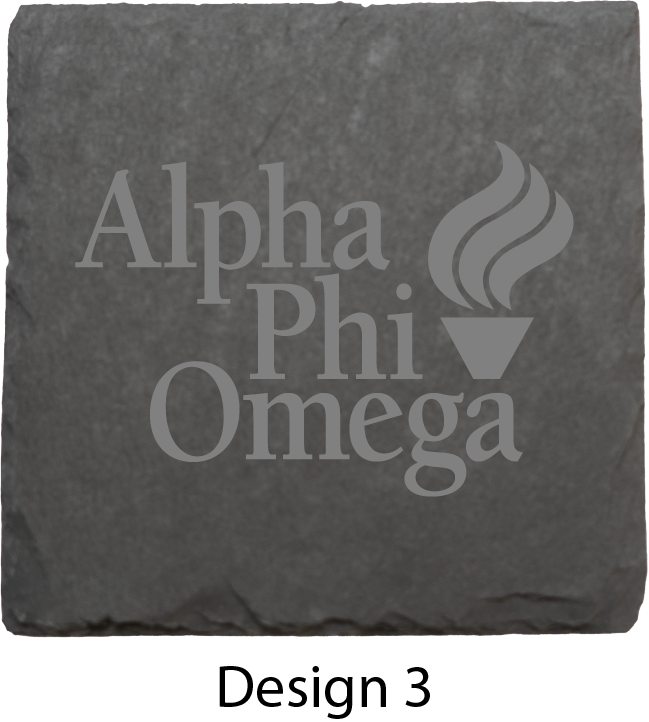 Alpha Phi Omega Stone Coasters - 4-Pack