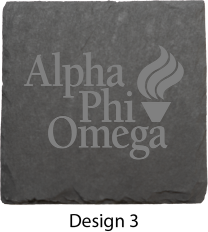 Alpha Phi Omega Stone Coasters - 4-Pack