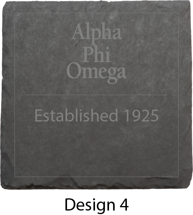 Alpha Phi Omega Stone Coasters - 4-Pack