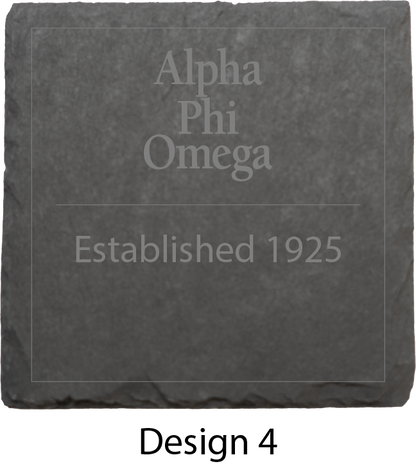 Alpha Phi Omega Stone Coasters - 4-Pack