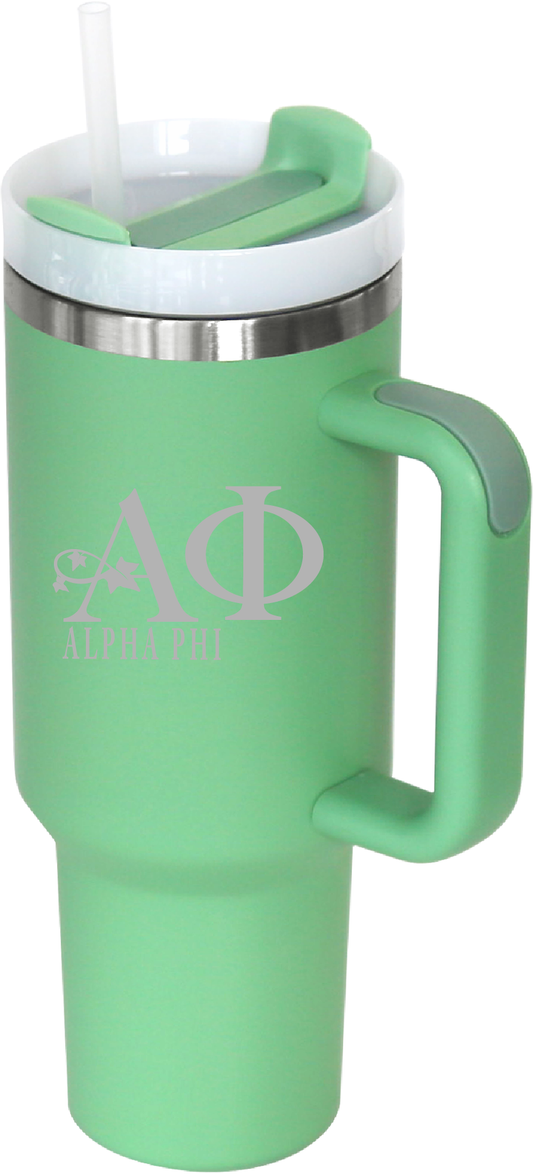 Alpha Phi Lettered 40oz Tumblers
