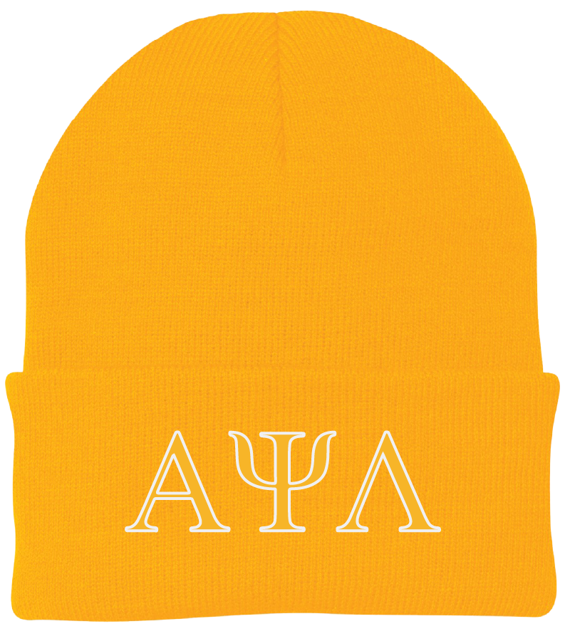 Alpha Psi Lambda Lettered Beanies