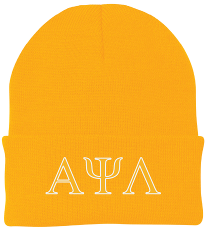 Alpha Psi Lambda Lettered Beanies