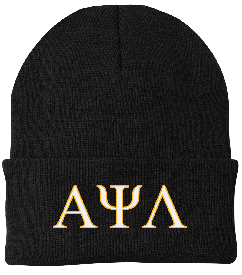 Alpha Psi Lambda Lettered Beanies