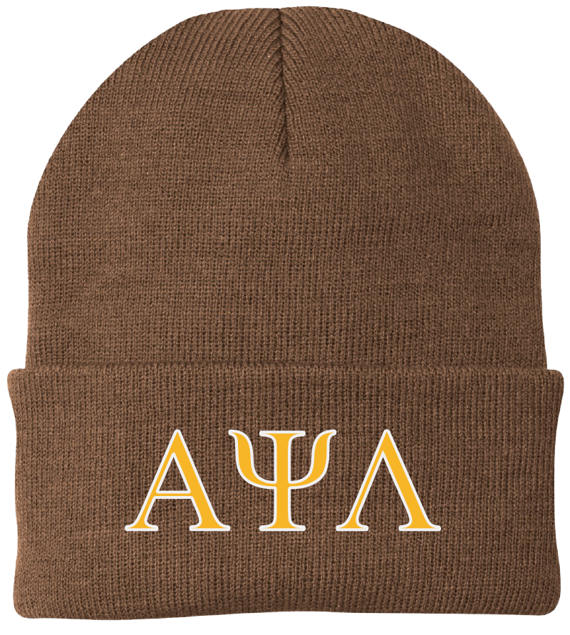 Alpha Psi Lambda Lettered Beanies