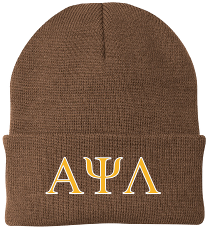 Alpha Psi Lambda Lettered Beanies