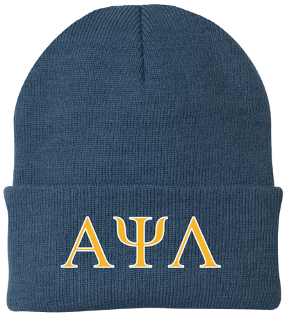 Alpha Psi Lambda Lettered Beanies