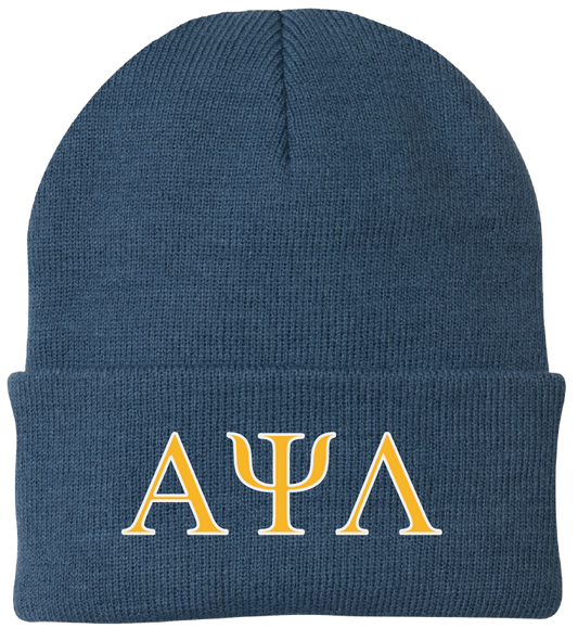 Alpha Psi Lambda Lettered Beanies