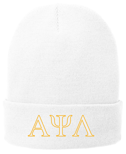 Alpha Psi Lambda Lettered Beanies