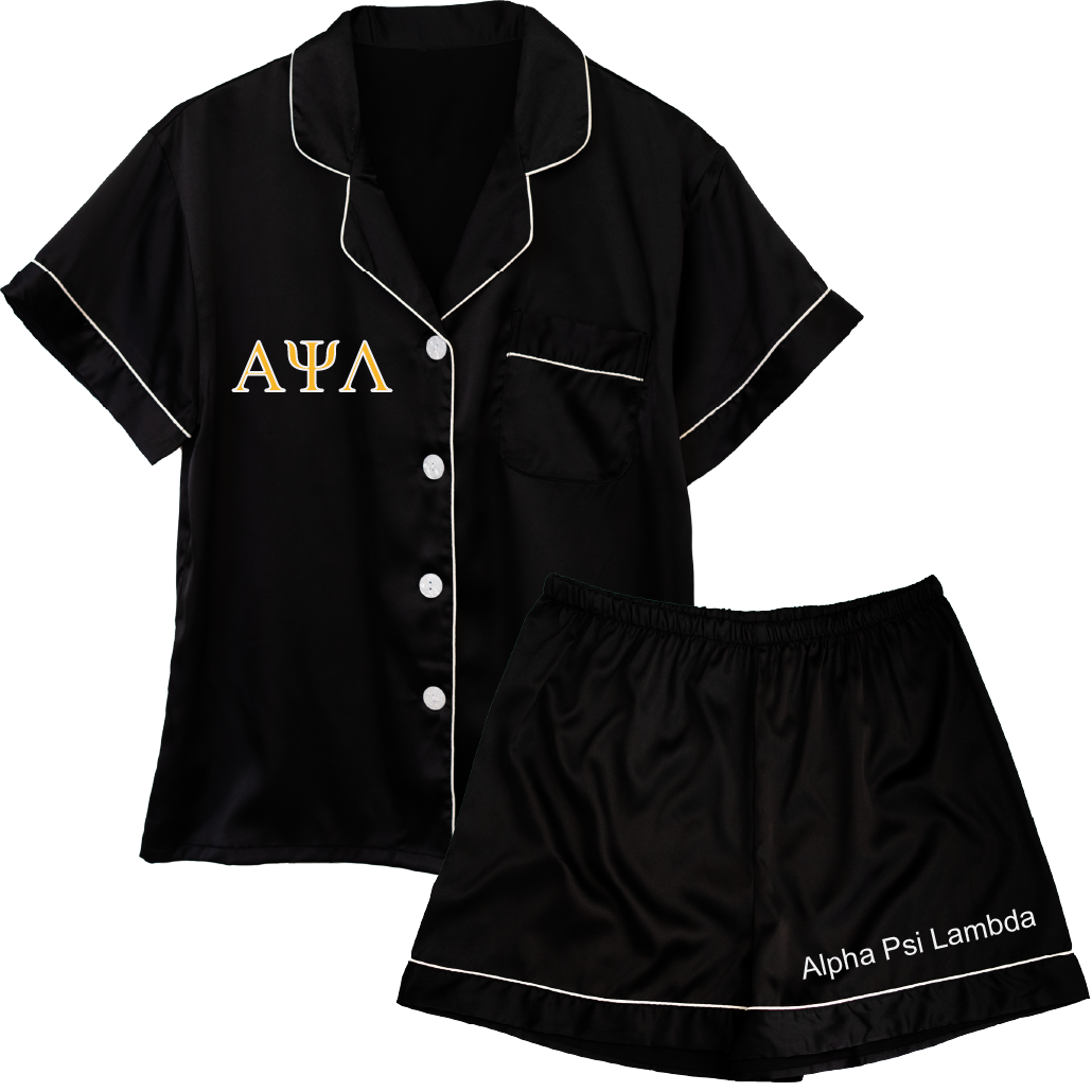 Alpha Psi Lambda Embroidered Ladies' Pajama Sets