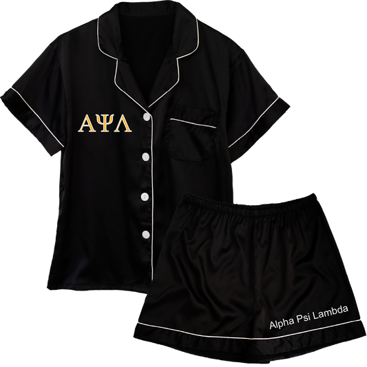 Alpha Psi Lambda Embroidered Ladies' Pajama Sets