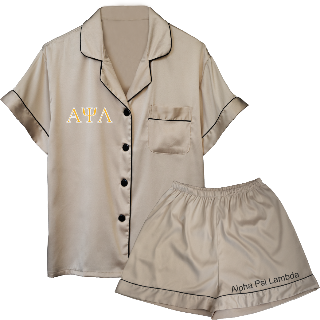 Alpha Psi Lambda Embroidered Ladies' Pajama Sets