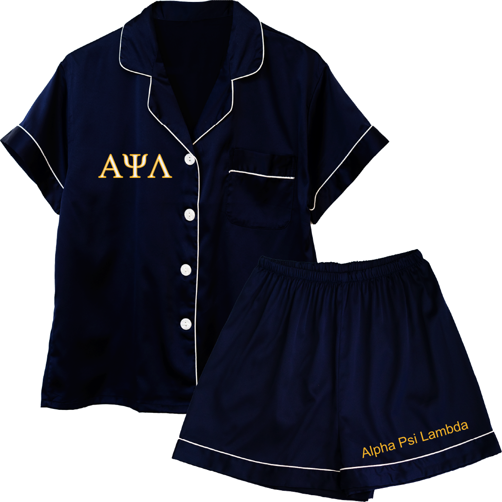 Alpha Psi Lambda Embroidered Ladies' Pajama Sets