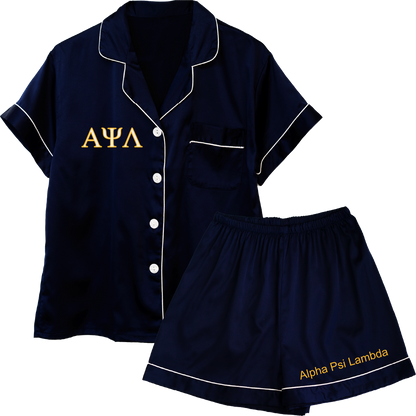 Alpha Psi Lambda Embroidered Ladies' Pajama Sets