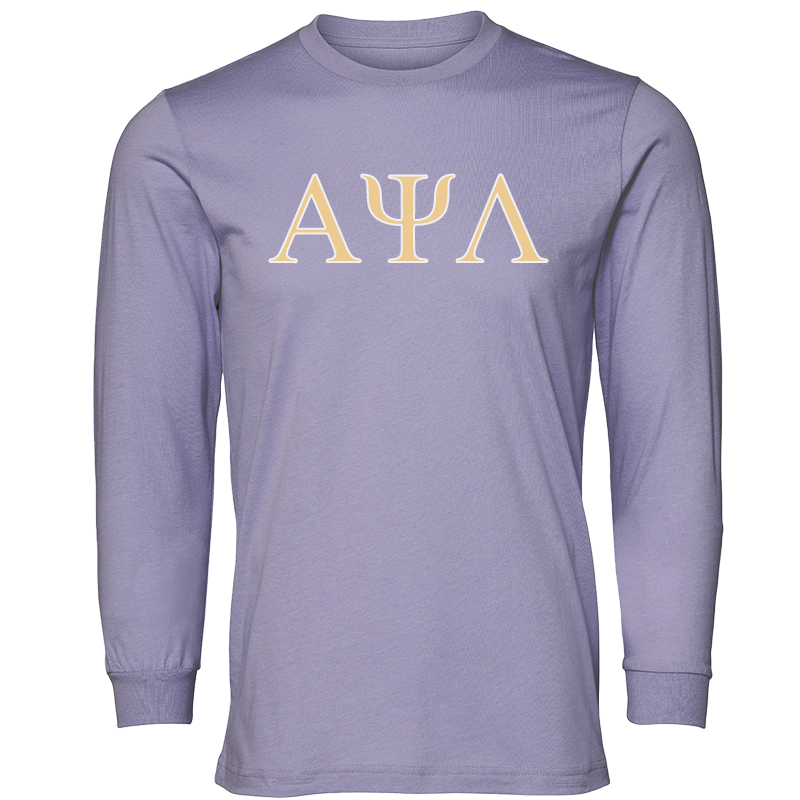 Alpha Psi Lambda Lettered Long Sleeve T-Shirts