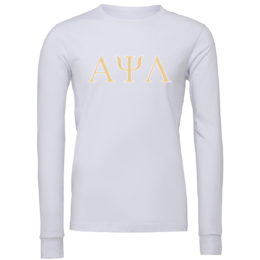 Alpha Psi Lambda Lettered Long Sleeve T-Shirts