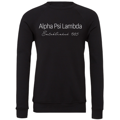 Alpha Psi Lambda Embroidered Printed Name Crewneck Sweatshirts